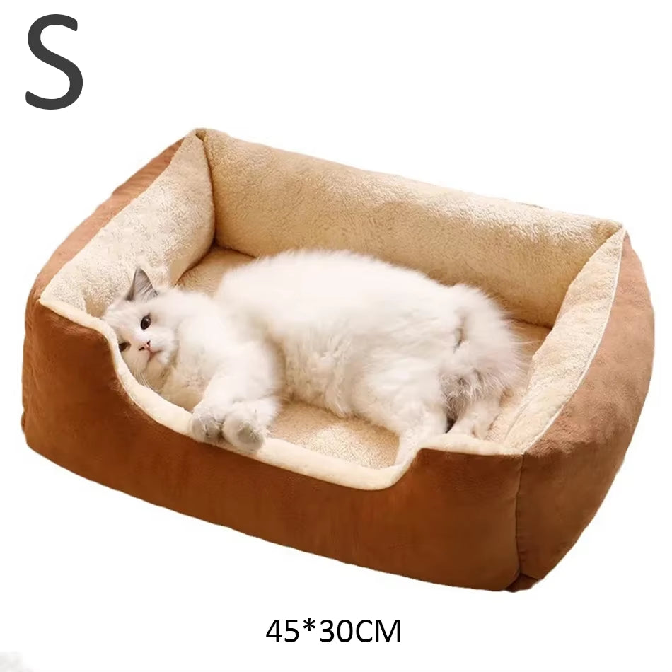 Premium Cat and Dog Bed with Cushions - Essential Pet Accessories and Habitat Supplies