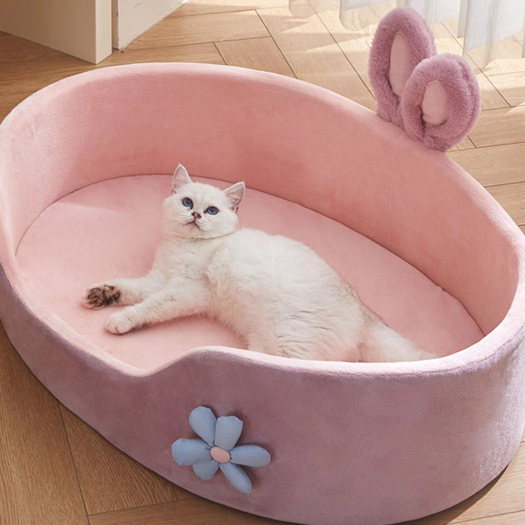 Detachable and Washable Pet Bed - Soft and Comfortable Sleeping Solution for Dogs and Cats, Suitable for All Seasons