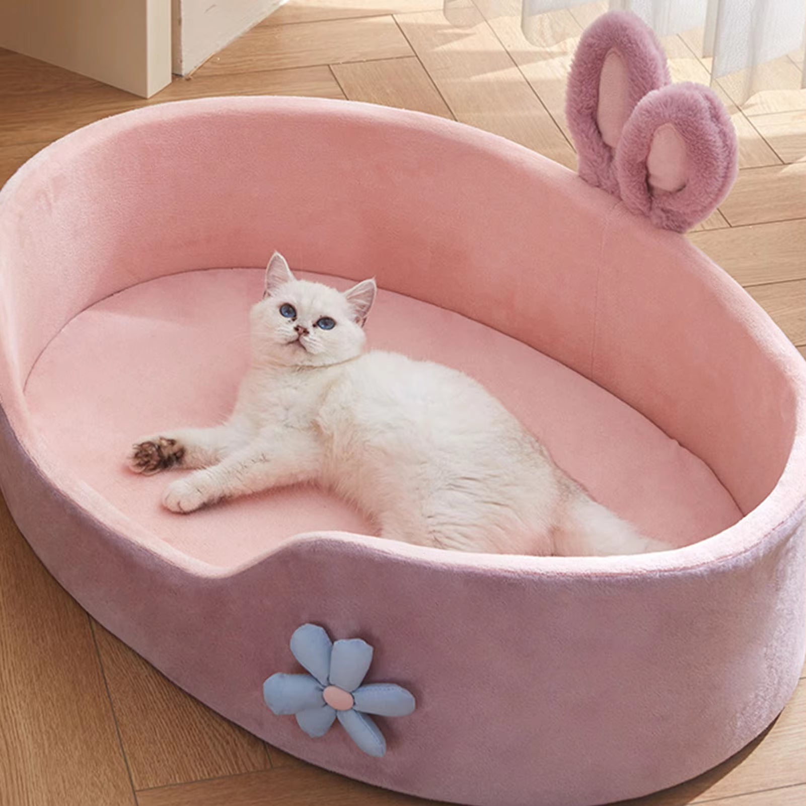 Detachable and Washable Pet Bed - Soft and Comfortable Sleeping Solution for Dogs and Cats, Suitable for All Seasons