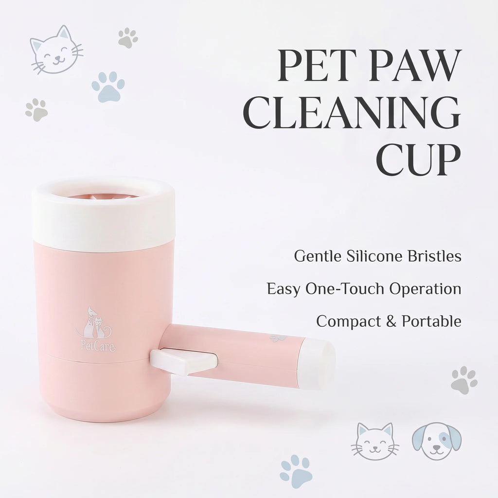 Pet Foot Cleaning Device - Dog and Cat Paw Washing Cup for Efficient Foot Hygiene