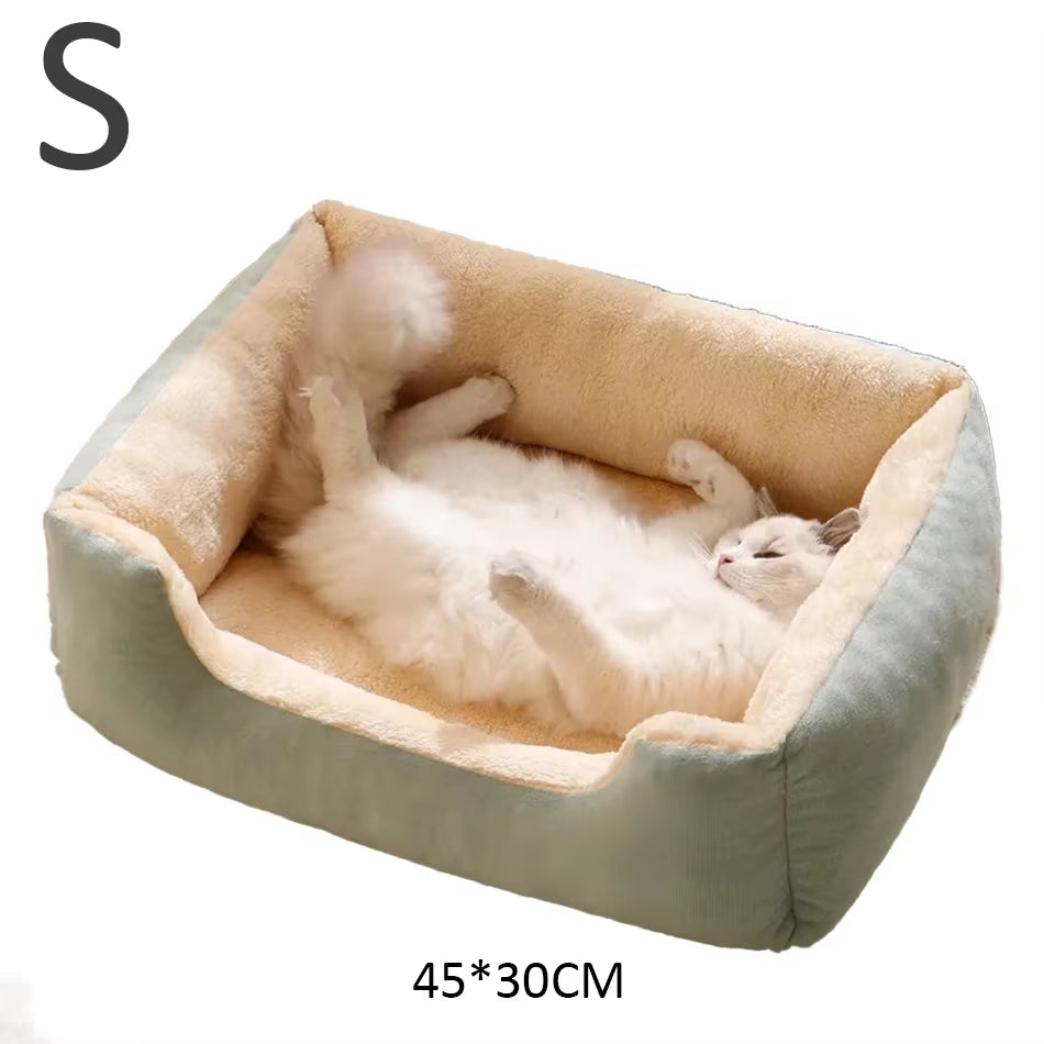 Premium Cat and Dog Bed with Cushions - Essential Pet Accessories and Habitat Supplies