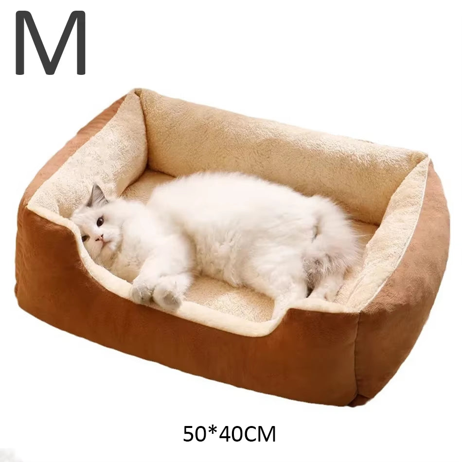 Premium Cat and Dog Bed with Cushions - Essential Pet Accessories and Habitat Supplies