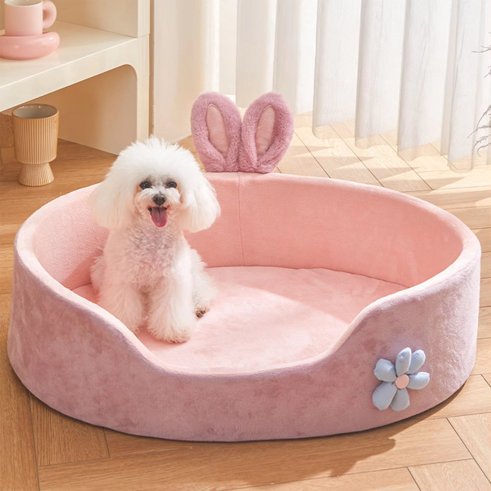 Detachable and Washable Pet Bed - Soft and Comfortable Sleeping Solution for Dogs and Cats, Suitable for All Seasons