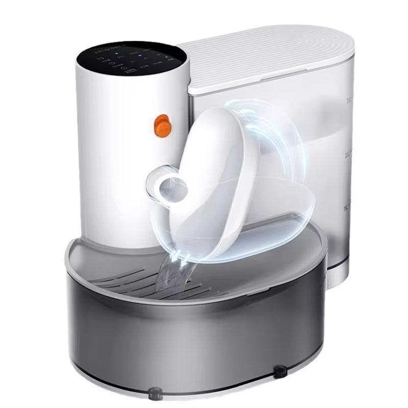 Automatic Pet Water Fountain and Feeder for Cats and Dogs with Moving Water Feature