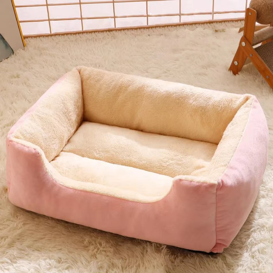 Premium Cat and Dog Bed with Cushions - Essential Pet Accessories and Habitat Supplies