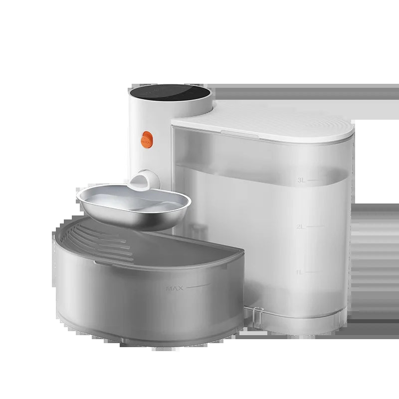 Automatic Pet Water Fountain and Feeder for Cats and Dogs with Moving Water Feature
