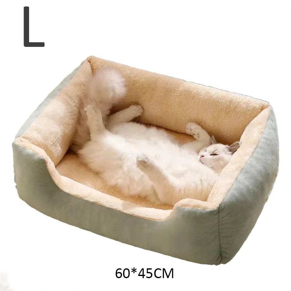 Premium Cat and Dog Bed with Cushions - Essential Pet Accessories and Habitat Supplies