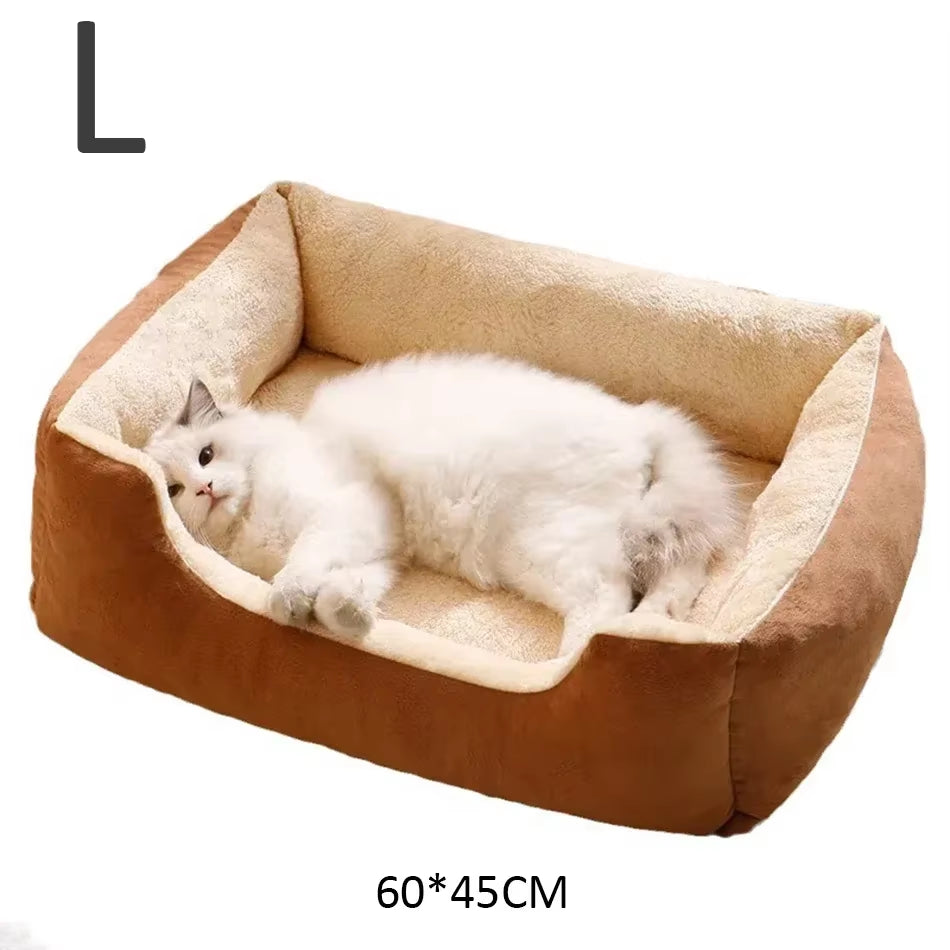 Premium Cat and Dog Bed with Cushions - Essential Pet Accessories and Habitat Supplies